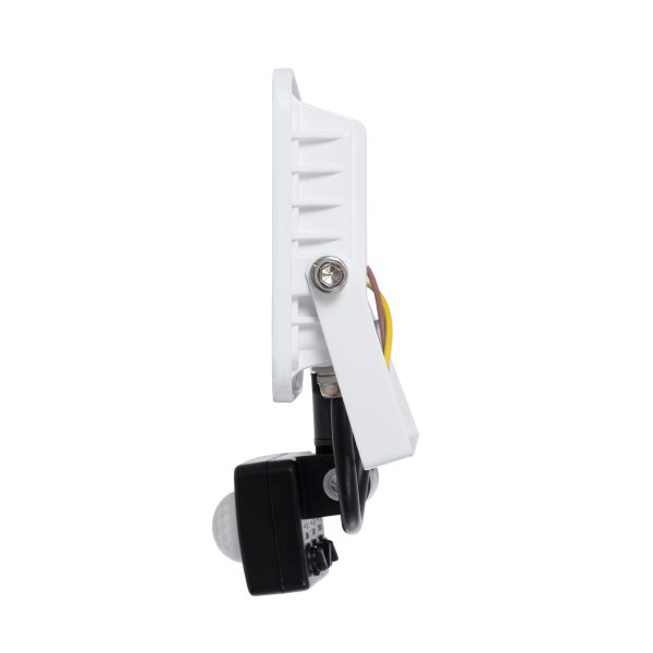 AURORA 61438 Επαγγελματικός Προβολέας LED 20W 2500lm 120° AC 220-240V με Ενσωματωμένο Ρυθμιζόμενο Αισθητήρα Κίνησης PIR - Αδιάβροχος IP67 - Μ12 x Π5 x Υ14.5cm - Λευκό - Ψυχρό Λευκό 6000K - LUMILEDS Chips - TÜV Rheinland Certified - 3 Years Warranty - Image 3