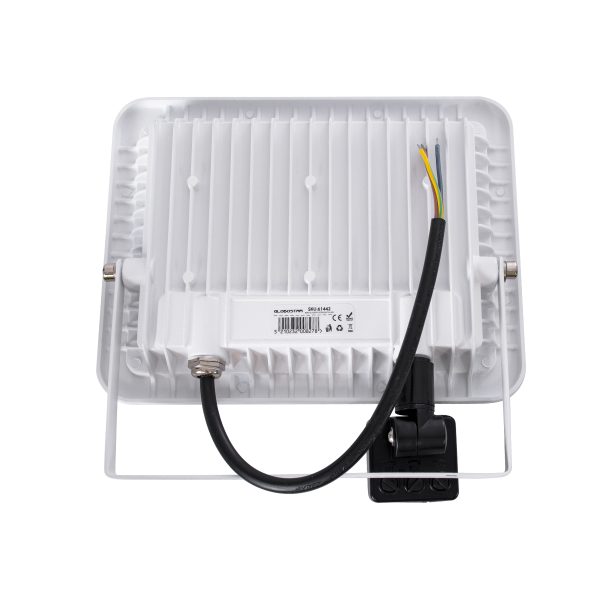 AURORA 61442 Επαγγελματικός Προβολέας LED 50W 6250lm 120° AC 220-240V με Ενσωματωμένο Ρυθμιζόμενο Αισθητήρα Κίνησης PIR - Αδιάβροχος IP67 - Μ21 x Π5 x Υ21cm - Λευκό - Ψυχρό Λευκό 6000K - LUMILEDS Chips - TÜV Rheinland Certified - 3 Years Warranty - Image 4