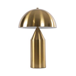 URANUS-S 61451 Μοντέρνο Επιτραπέζιο Φωτιστικό Πορτατίφ Δίφωτο 2 x E27 IP20 Χρυσό & Λευκό Μέταλλο – Μ25 x Π25 x Υ39cm