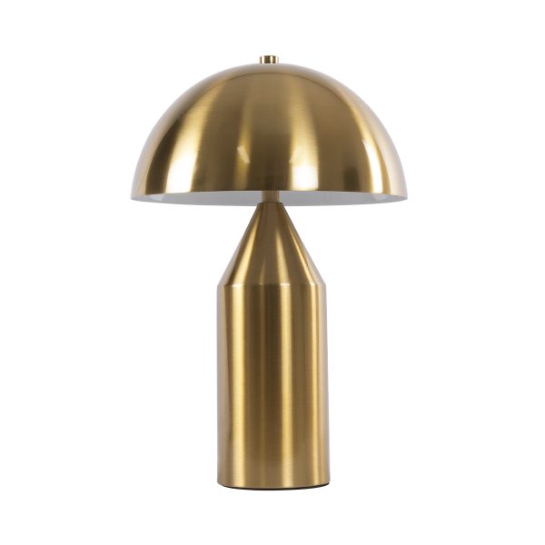URANUS-S 61451 Μοντέρνο Επιτραπέζιο Φωτιστικό Πορτατίφ Δίφωτο 2 x E27 IP20 Χρυσό & Λευκό Μέταλλο - Μ25 x Π25 x Υ39cm