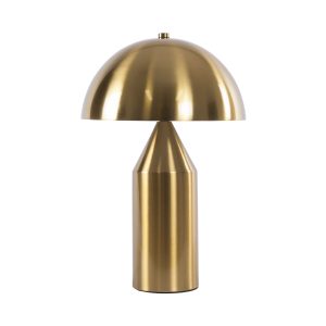 URANUS-S 61451 Μοντέρνο Επιτραπέζιο Φωτιστικό Πορτατίφ Δίφωτο 2 x E27 IP20 Χρυσό & Λευκό Μέταλλο – Μ25 x Π25 x Υ39cm