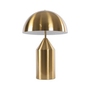 URANUS-M 61455 Μοντέρνο Επιτραπέζιο Φωτιστικό Πορτατίφ Δίφωτο 2 x E27 IP20 Χρυσό & Λευκό Μέταλλο – Μ35 x Π35 x Υ54cm