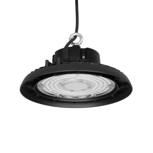 INDUSTRY 61501 Βιομηχανικό Φωτιστικό Καμπάνα High Bay UFO LED 150W 22500lm SDCM<5 90° AC 85-265V Αδιάβροχο IP65 IK08 Φυσικό Λευκό 5000K - 275 x Sanan Opto SMD Chip & TÜV SÜD Driver - Μαύρο Χυτό Αλουμίνιο - Μ26.5 x Π26.5 x Υ15cm - 5 Χρόνια Εγγύηση - Image 3