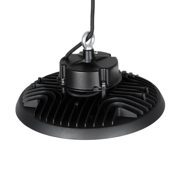 INDUSTRY 61502 Βιομηχανικό Φωτιστικό Καμπάνα High Bay UFO LED 200W 30000lm SDCM<5 90° AC 85-265V Αδιάβροχο IP65 IK08 Φυσικό Λευκό 5000K - 338 x Sanan Opto SMD Chip & TÜV SÜD Driver - Μαύρο Χυτό Αλουμίνιο - Μ30 x Π30 x Υ16cm - 5 Χρόνια Εγγύηση - Image 4