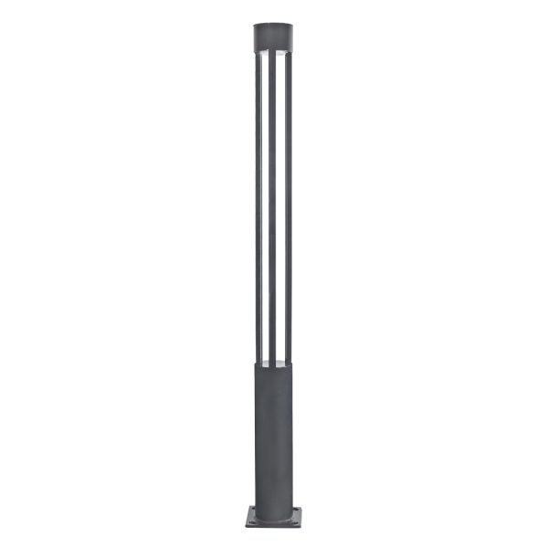 CANCUN 61509 Urban Light Φωτιστικό Πάρκου - Πλατείας - Κήπου Ύψους 2 μέτρων LED 40W 5440lm 60° AC100-240VAC IP67 IK09 - D15.5 x H200cm - Anthracite Grey - Φυσικό Λευκό 4000K - LUMILEDS - MEAN WELL DRIVER - 5 Years Warranty - Image 2