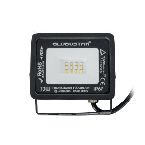 ATLAS 61515 Επαγγελματικός Προβολέας LED 10W 1250lm 120° AC 220-240V – Αδιάβροχος IP67 – Μ10 x Π2 x Υ8cm – Μαύρο – Ψυχρό Λευκό 6000K – LUMILEDS Chips – TÜV Rheinland Certified – 5 Χρόνια Εγγύηση