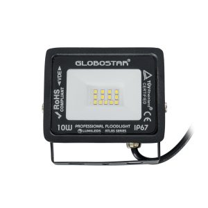 ATLAS 61516 Επαγγελματικός Προβολέας LED 10W 1200lm 120° AC 220-240V – Αδιάβροχος IP67 – Μ10 x Π2 x Υ8cm – Μαύρο – Φυσικό Λευκό 4500K – LUMILEDS Chips – TÜV Rheinland Certified – 5 Χρόνια Εγγύηση