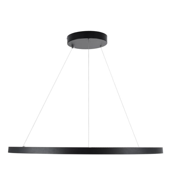 DIAMOND 61520 Κρεμαστό Φωτιστικό Δαχτυλίδι-Κύκλος LED CCT 67W 7504lm 360° AC 220-240V - Εναλλαγή Φωτισμού μέσω Τηλεχειριστηρίου All In One Ψυχρό 6000k+Φυσικό 4500k+Θερμό 2700k Dimmable Φ80cm - Μαύρο - 3 Years Warranty - Image 3