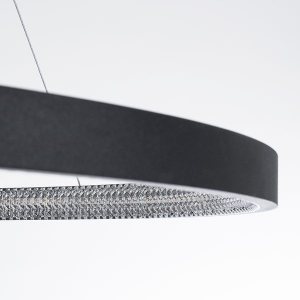 DIAMOND 61520 Κρεμαστό Φωτιστικό Δαχτυλίδι-Κύκλος LED CCT 67W 7504lm 360° AC 220-240V - Εναλλαγή Φωτισμού μέσω Τηλεχειριστηρίου All In One Ψυχρό 6000k+Φυσικό 4500k+Θερμό 2700k Dimmable Φ80cm - Μαύρο - 3 Years Warranty - Image 5