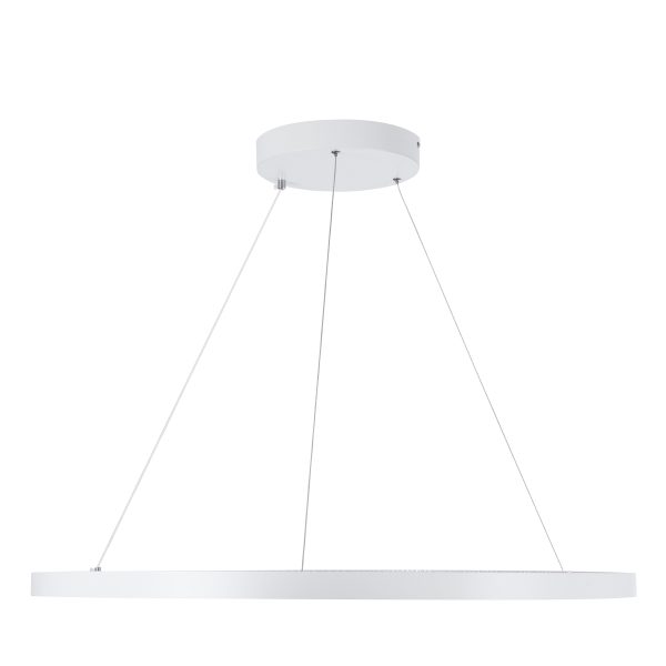 DIAMOND 61521 Κρεμαστό Φωτιστικό Δαχτυλίδι-Κύκλος LED CCT 67W 7504lm 360° AC 220-240V - Εναλλαγή Φωτισμού μέσω Τηλεχειριστηρίου All In One Ψυχρό 6000k+Φυσικό 4500k+Θερμό 2700k Dimmable Φ80cm - Λευκό - 3 Years Warranty - Image 3
