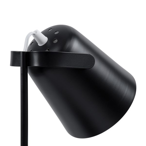PENCASE 61563 Μοντέρνο Επιτραπέζιο Φωτιστικό Πορτατίφ Μονόφωτο 1 x E27 IP20 Μαύρο Μέταλλο - Μ12 x Π15 x Υ38cm - Image 4