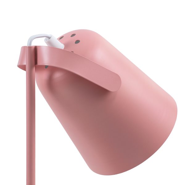 PENCASE 61565 Μοντέρνο Επιτραπέζιο Φωτιστικό Πορτατίφ Μονόφωτο 1 x E27 IP20 Ροζ Μέταλλο - Μ12 x Π15 x Υ38cm - Image 4