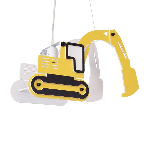 EXCAVATOR 61579 Παιδικό Κρεμαστό Φωτιστικό Φιγούρα Μονόφωτο 1 x E27 IP20 Κίτρινο & Μαύρο Πλαστικό - Μ45 x Π15.5 x Υ27cm - Image 5