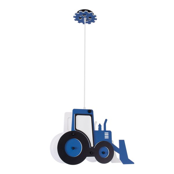 TRACTOR 61580 Παιδικό Κρεμαστό Φωτιστικό Φιγούρα Μονόφωτο 1 x E27 IP20 Μπλε, Μαύρο & Λευκό Πλαστικό - Μ40 x Π15.5 x Υ26.5cm - Image 3