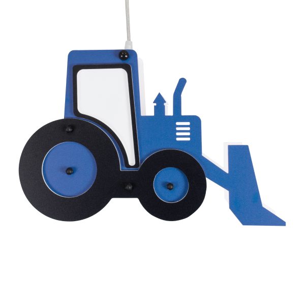 TRACTOR 61580 Παιδικό Κρεμαστό Φωτιστικό Φιγούρα Μονόφωτο 1 x E27 IP20 Μπλε, Μαύρο & Λευκό Πλαστικό - Μ40 x Π15.5 x Υ26.5cm - Image 4