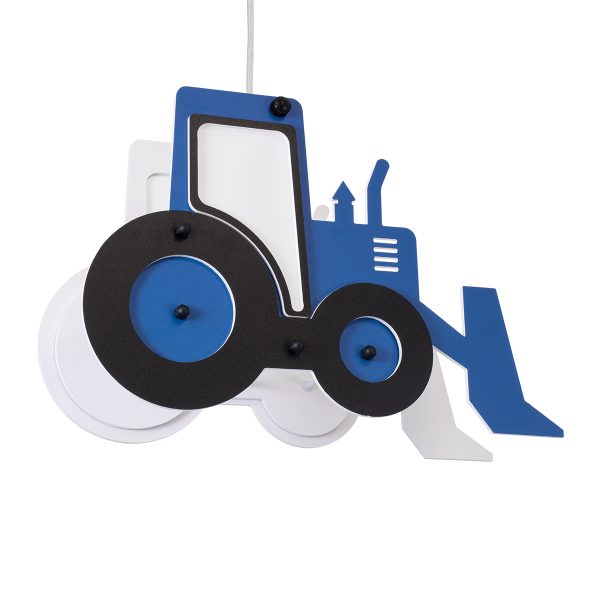 TRACTOR 61580 Παιδικό Κρεμαστό Φωτιστικό Φιγούρα Μονόφωτο 1 x E27 IP20 Μπλε, Μαύρο & Λευκό Πλαστικό - Μ40 x Π15.5 x Υ26.5cm - Image 5