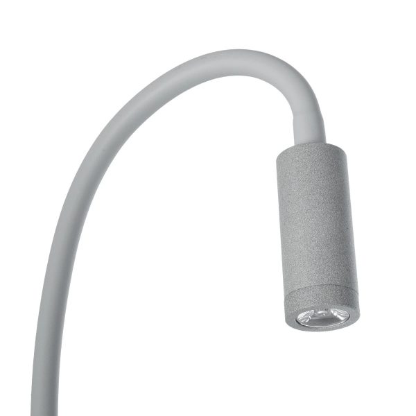 GOOSE 61689 Φωτιστικό Τοίχου - Απλίκα LED 3W 300lm 36° AC 220-240V IP20 - Reading Light - Θερμό Λευκό 2700K Γκρι Αλουμίνιο - Μ6.5 x Π22.5 x Υ23cm - 5 Xρόνια Εγγύηση - Image 4