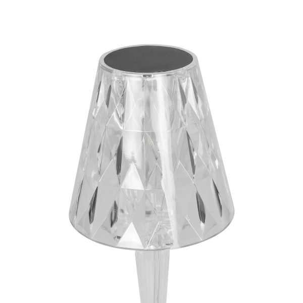 CRYSTAL 62042 Μοντέρνο Επιτραπέζιο Φωτιστικό Πορτατίφ LED 1W 100lm 360° DC 5V USB-C με Επαναφορτιζόμενη Μπαταρία Li-ion 3.7V 1600mAh IP44 Πολύχρωμο RGBW με Χειριστήριο Dimmable - Sanan SMD Chip - Διάφανο - Μ11.5 x Π11.5 x Υ25.5cm - 3 Χρόνια Εγγύηση - Image 5