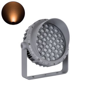 FLOOD-MENA 90338 Προβολέας Σποτ Wall Washer με Αντιθαμβωτική Γρίλια LED 48W 4080lm 30° AC 220-240V Αδιάβροχο IP67 Πορτοκαλί 2200K – Γκρι Ανθρακί – Μ26 x Π20 x Υ28.5cm – 3 Χρόνια Εγγύηση