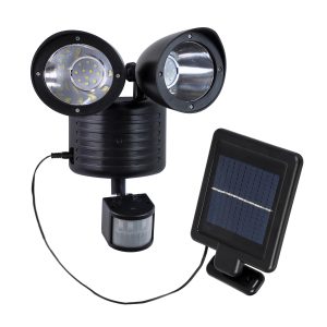 85712 Μαύρο Αυτόνομο Ηλιακό Φωτιστικό LED SMD 10W 150lm με Ενσωματωμένη Μπαταρία 1200mAh – Φωτοβολταϊκό Πάνελ με Αισθητήρα Ημέρας-Νύχτας και PIR Αισθητήρα Κίνησης Αδιάβροχο IP54 Ψυχρό Λευκό 6000K