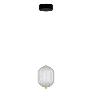 Φωτιστικό Κρεμαστό Led 18W 4000K Χρυσό 20x15x120cm