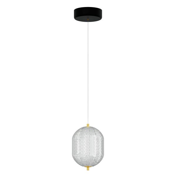 Φωτιστικό Κρεμαστό Led 18W 4000K Χρυσό 20x15x120cm