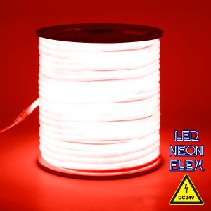70583 TUBE 360° Degree Neon Flex Epistar LED SMD 2835 1m 12W/m 120LED/m 840lm/m 360° DC 24V Αδιάβροχη IP68 Κόκκινο Dimmable