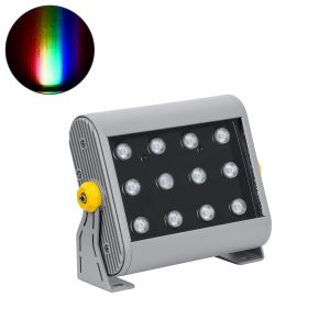 FLOOD-HENA 90641 Προβολέας Σποτ Wall Washer LED 24W 2400lm 30° DC 24V Αδιάβροχο IP65 RGB DMX512 Dimmable – Ασημί – Μ22.5 x Π6 x Υ16.5cm – 3 Χρόνια Εγγύηση