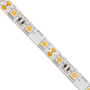 70122 Ταινία LED SMD 5050 5m 14.4W/m 60LED/m 1497lm/m 120° DC 12V Αδιάβροχη IP65 Θερμό Λευκό 3000K – 5 Χρόνια Εγγύηση