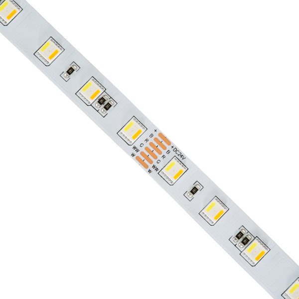 70263 Ταινία LED SMD 5050 RGBW + WW 5in1 5m 24W/m 60LED/m 120° DC 24V IP20 2400lm/m Πολύχρωμη RGB - Ψυχρό Λευκό 6000K - Φυσικό Λευκό 4500K - Θερμό Λευκό 2700K - 5 Χρόνια Εγγύηση - Image 3