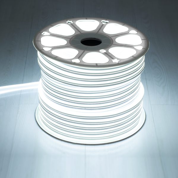 70490 DOUBLE-SIDED 120°+120° Degree Neon Flex Epistar LED SMD 2835 1m 12W/m 120LED/m 1320lm/m 120°+120° DC 230V Αδιάβροχη IP68 Ψυχρό Λευκό 6000K Dimmable - Image 2