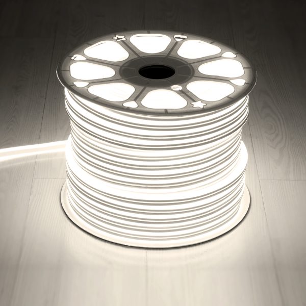 70491 DOUBLE-SIDED 120°+120° Degree Neon Flex Epistar LED SMD 2835 1m 12W/m 120LED/m 1080lm/m 120°+120° DC 230V Αδιάβροχη IP68 Φυσικό Λευκό 4500K Dimmable - Image 2