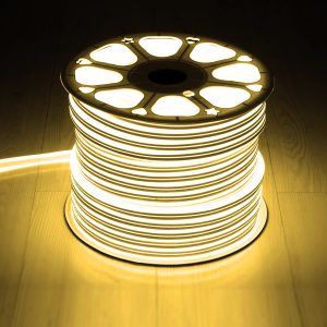 70492 DOUBLE-SIDED 120°+120° Degree Neon Flex Epistar LED SMD 2835 1m 12W/m 120LED/m 1080lm/m 120°+120° DC 230V Αδιάβροχη IP68 Θερμό Λευκό 3000K Dimmable