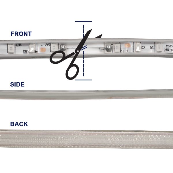 70505 Slim Ταινία Μονής Σειράς Epistar LED SMD 2835 1m 12W/m 96LED/m 1572lm/m 120° DC 230V Αδιάβροχη IP68 Πράσινο Dimmable - Image 4