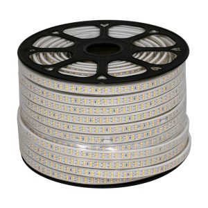 70512 Wide Ταινία Διπλής Σειράς Epistar LED SMD 2835 1m 24W/m 180LED/m 3216lm/m 120° DC 230V Αδιάβροχη IP68 Θερμό Λευκό 2700K Dimmable