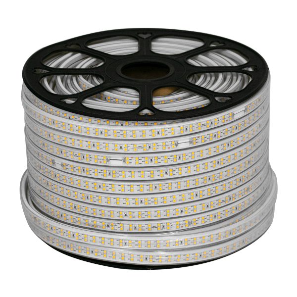 70513 Wide Ταινία Διπλής Σειράς Epistar LED SMD 2835 1m 24W/m 180LED/m 3144lm/m 120° DC 230V Αδιάβροχη IP68 Ultra Θερμό Λευκό 2200K Dimmable - Image 2