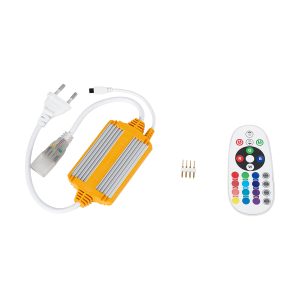 70541 RGB Controller με Ασύρματο Χειριστήριο IR – Μεταλλάκτης Τροφοδοσίας AC/DC 230V IP68 Wide Ταινίας Διπλής Σειράς LED RGB 4 Pin Max 1500W – Έως 100 Μέτρα