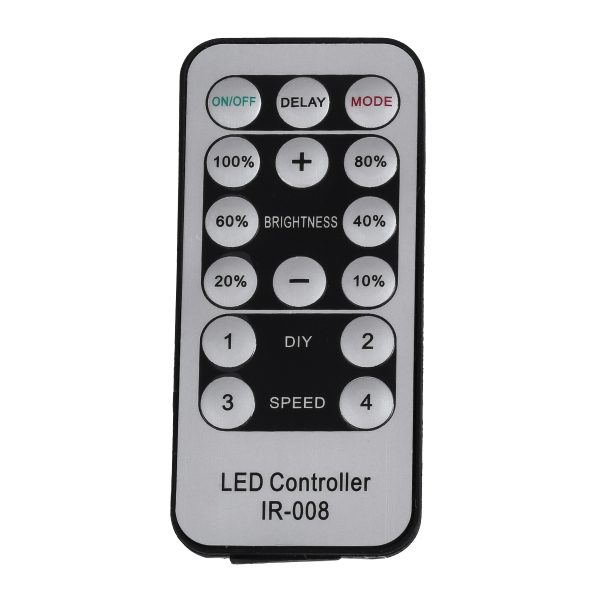 70626 Single Color Dimmer με Ασύρματο Χειριστήριο IR - Μεταλλάκτης Τροφοδοσίας AC/DC 230V IP20 για OVALE 120° Degree Neon Flex LED Μονόχρωμη 2 Pin Max 1500W - Έως 100 Μέτρα - Image 2