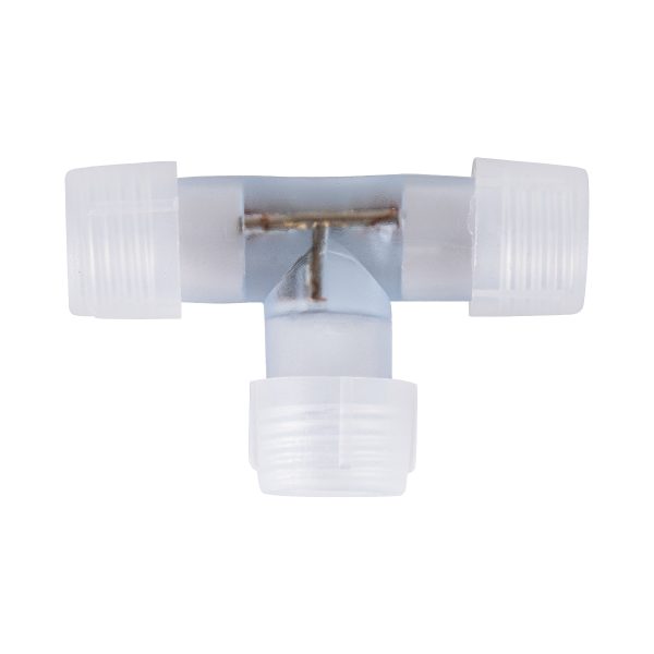 70660 Σύνδεσμος T για Μονόχρωμο Φωτοσωλήνα LED 360° Degree DC 230V 2 Pin Αδιάβροχος IP68 - Image 2