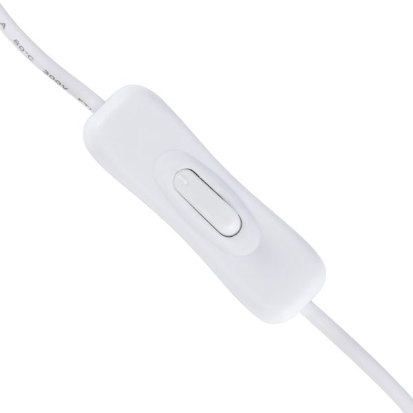 70681 Καλώδιο Διακόπτης ON/OFF DC 12-24V 180cm από Jack Male 2.1x5.5mm σε Female 2.1x5.5mm Λευκό L185 x W1.9 x H1.5cm - Image 5