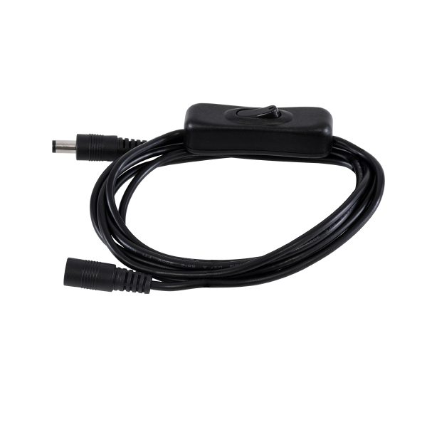 70682 Καλώδιο Διακόπτης ON/OFF DC 12-24V 180cm από Jack Male 2.1x5.5mm σε Female 2.1x5.5mm Μαύρο L185 x W1.9 x H1.5cm - Image 2