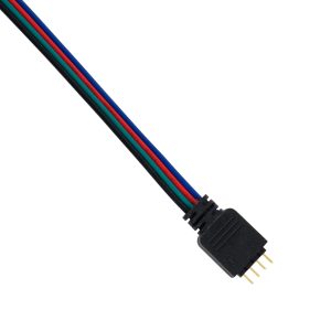 70691 Ταχυσύνδεσμος Τροφοδοσίας IP20 – Strip To Power Connector 4 PIN Male για Ένωση 1 x RGB Ταινία LED Πλάτους 10mm