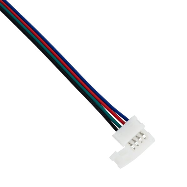 70691 Ταχυσύνδεσμος Τροφοδοσίας IP20 - Strip To Power Connector 4 PIN Male για Ένωση 1 x RGB Ταινία LED Πλάτους 10mm - Image 3