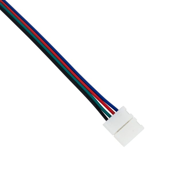 70691 Ταχυσύνδεσμος Τροφοδοσίας IP20 - Strip To Power Connector 4 PIN Male για Ένωση 1 x RGB Ταινία LED Πλάτους 10mm - Image 4