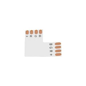 70706 Connector L για Ταινία LED 7.2 & 14.4 Watt RGB – Μ2 x Π2 x Υ0.1cm
