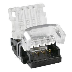 70722 Ταχυσύνδεσμος Ένωσης IP20 – Strip To Cable Connector για Ένωση 1 x RGB Ταινίας LED Πλάτους 10mm με 1 x Καλώδιο Τροφοδοσίας