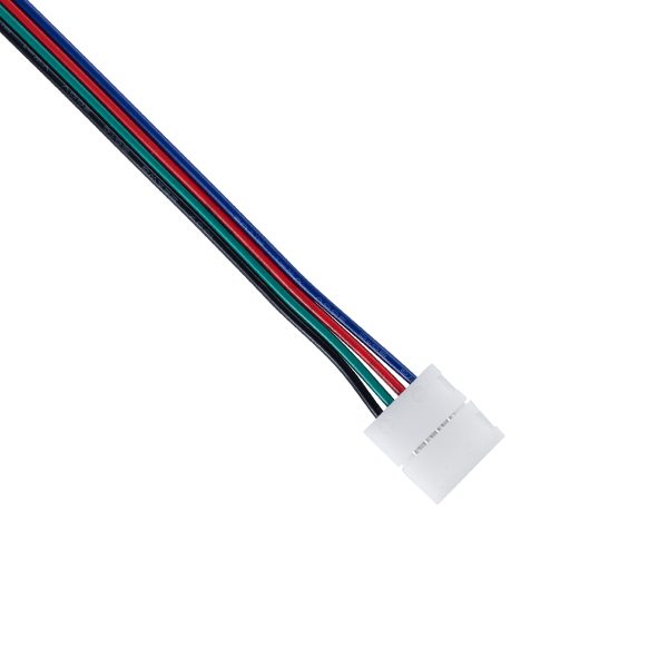 70730 Μονός Connector Ατερμάτιστος με 15cm Καλώδιο για Όλες τις RGB Ταινίες LED 10mm - Image 2