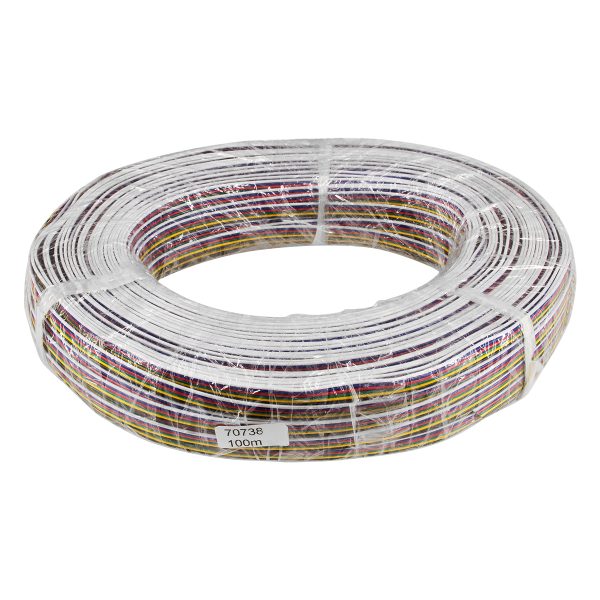 70738 Εύκαμπτο Πλακέ Καλώδιο 1m RGB+CCT 6 x 0.25mm² - Image 3