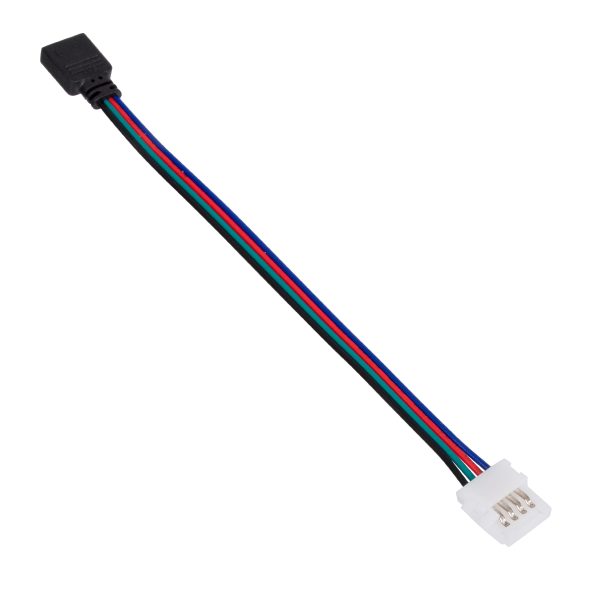 70741 Ταχυσύνδεσμος Τροφοδοσίας IP20 - Strip To Power Connector 4 PIN για Ένωση 1 x RGB Ταινία LED Πλάτους 10mm - Image 2