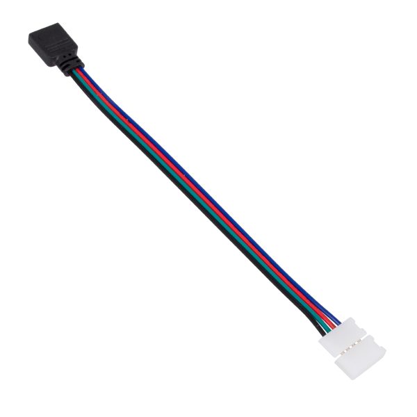 70741 Ταχυσύνδεσμος Τροφοδοσίας IP20 - Strip To Power Connector 4 PIN για Ένωση 1 x RGB Ταινία LED Πλάτους 10mm - Image 3